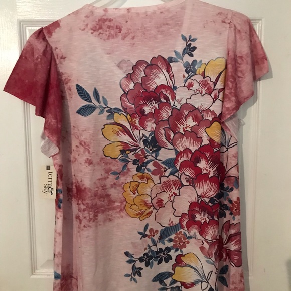 Terra & Sky new flutter sleeve top - Picture 3 of 3